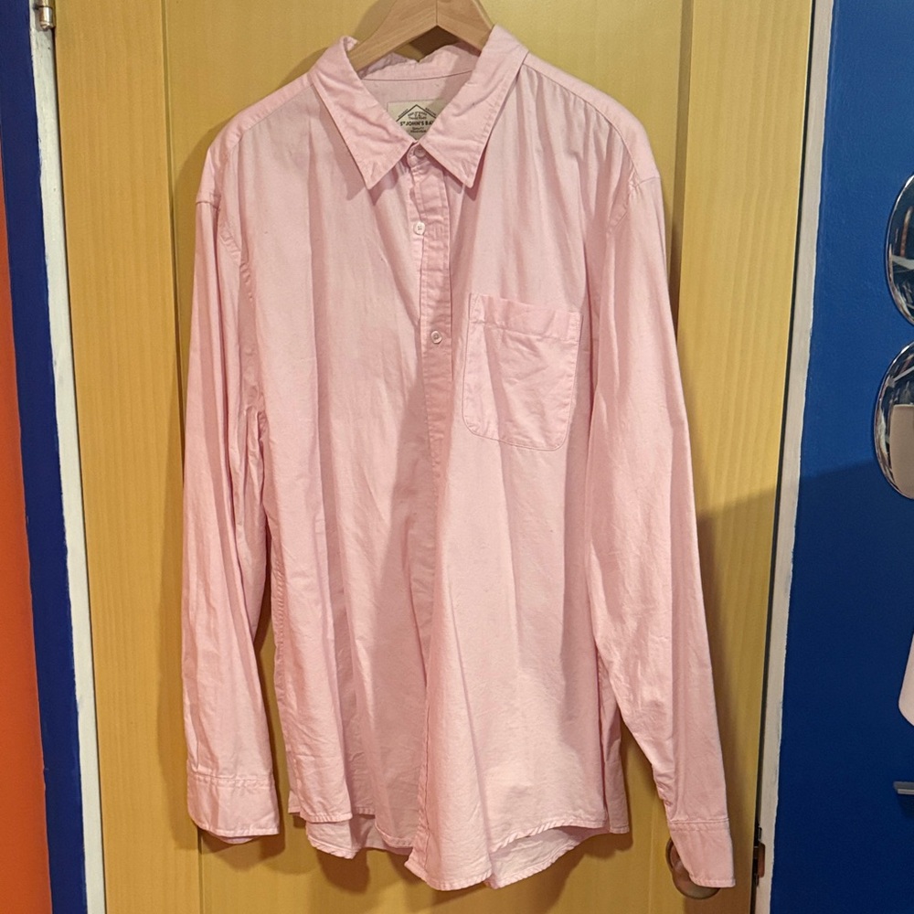 St. John's Bay Light Pink Casual Button-Down Shirt